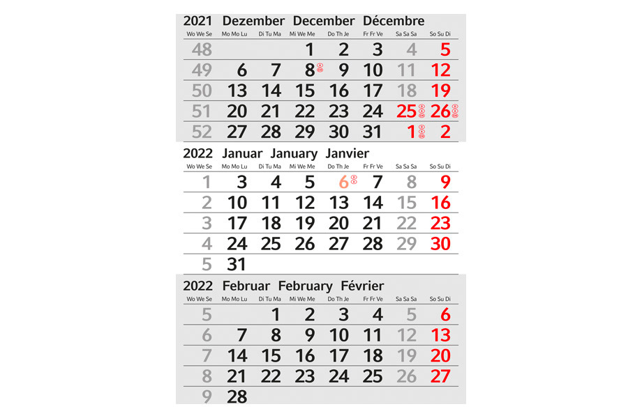 Tischkalender Edelstahl Kalendarium