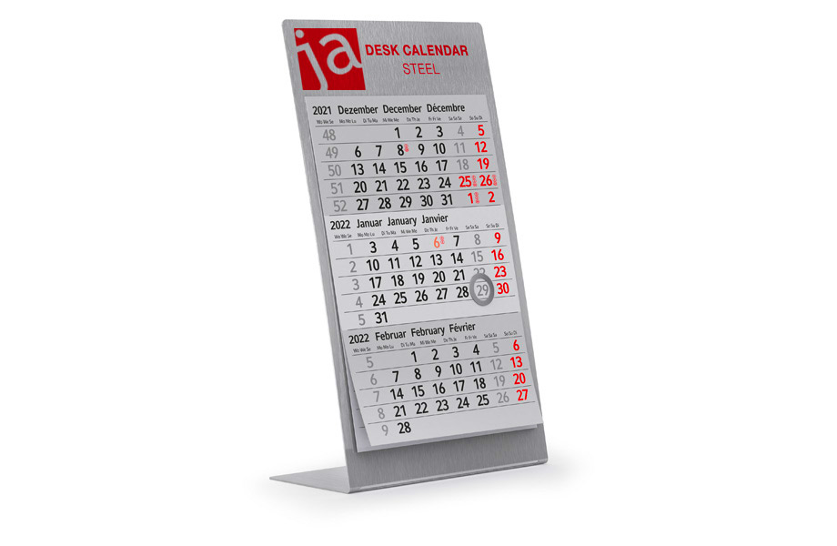Tischkalender Edelstahl