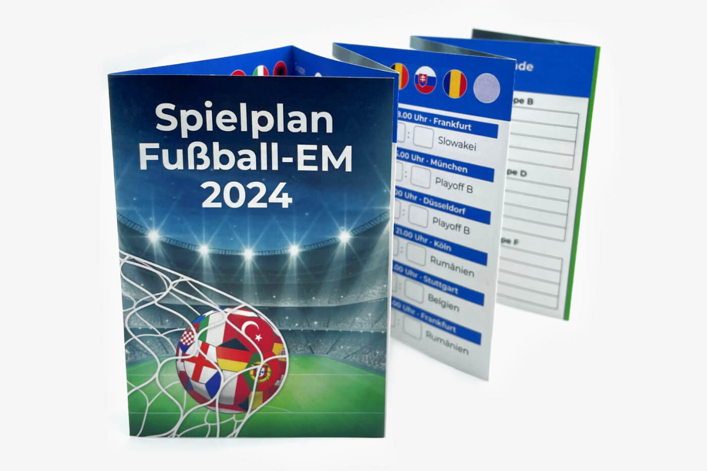 WM & EM Spielplan 2024 mit Logo / personalisiert